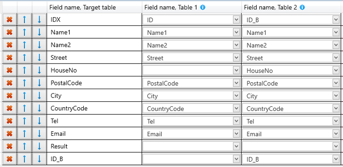 Merging tables