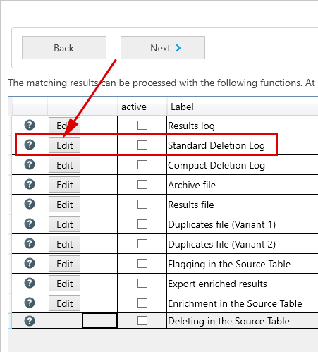 Processing of the Results