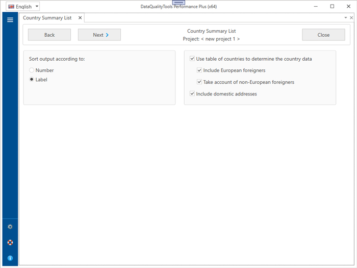 Country Summary List