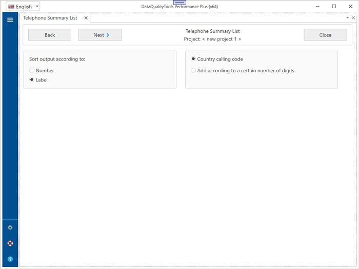 Telephone Summary List
