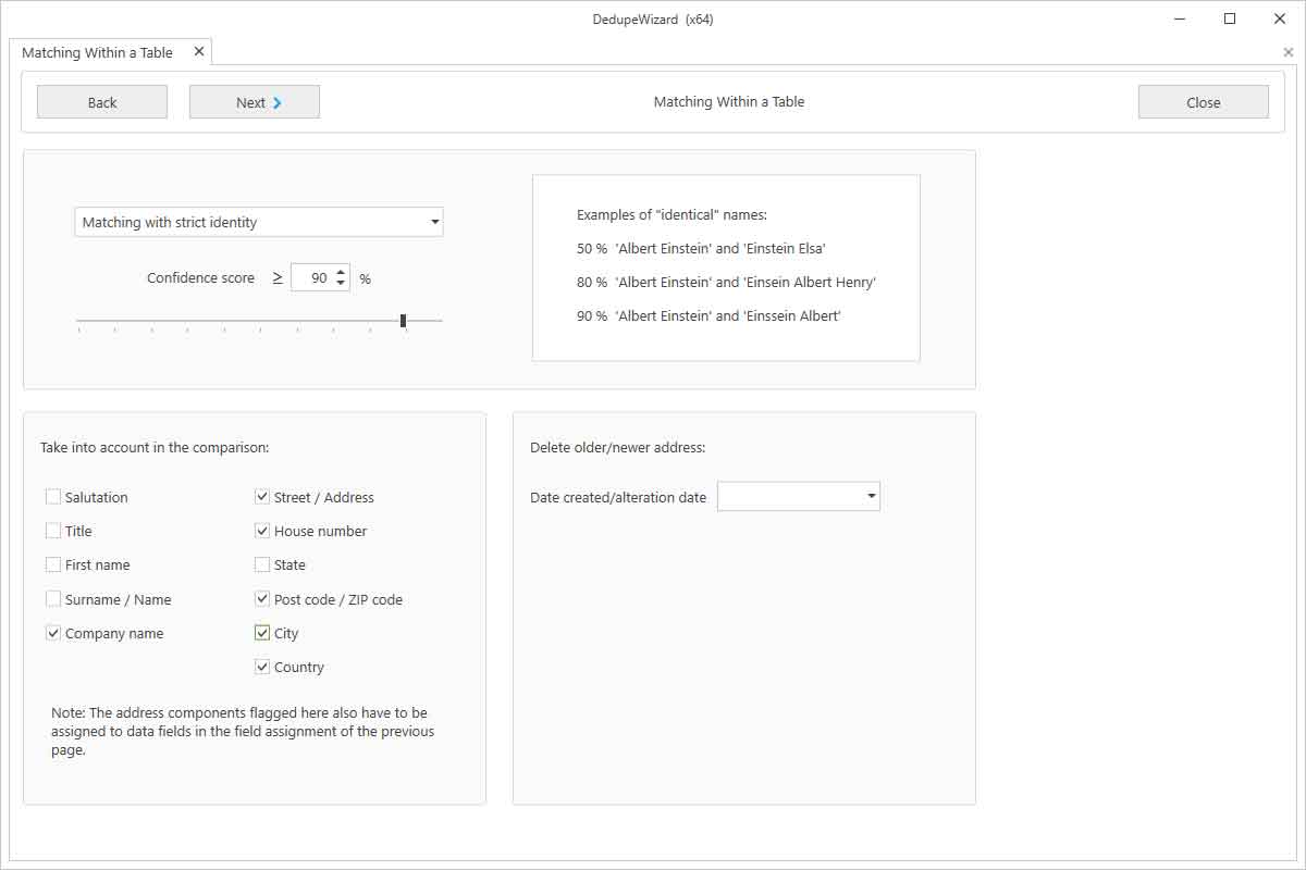 Deduplication in One File / Table